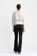 Vera Ls Knit Belt Cardigan - Ljusgrå melange