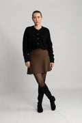Sia Ras Ls Knit Cardigan - Svart