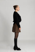 Sia Ras Ls Knit Cardigan - Svart