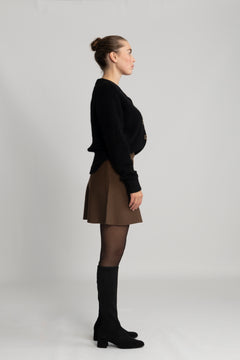 Sia Ras Ls Knit Cardigan - Black