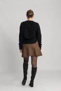 Sia Ras Ls Knit Cardigan - Svart