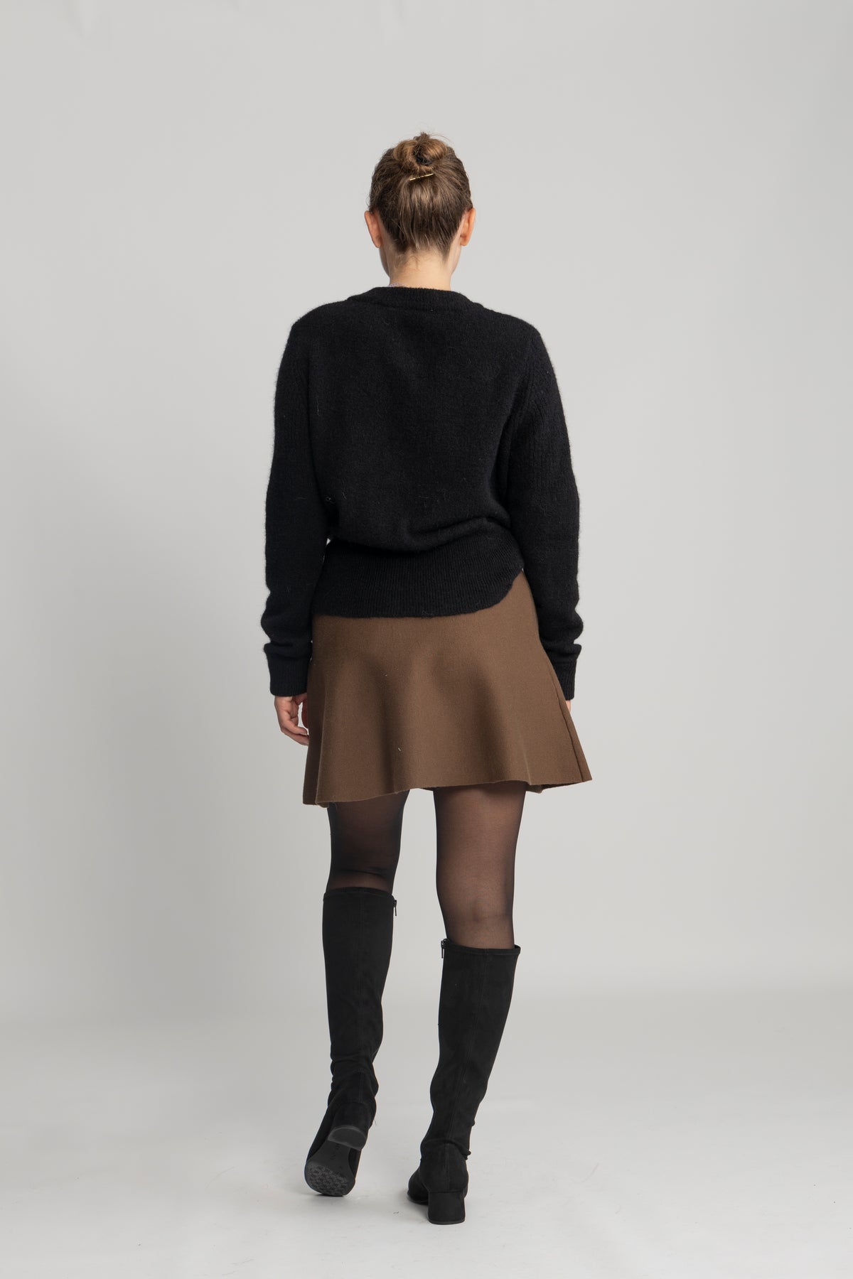 Sia Ras Ls Knit Cardigan - Svart