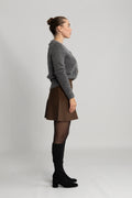 Sia Ras Ls Knit Cardigan - Medium Grey Melange