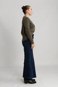 Sia Ras Ls Knit Cardigan - Kalamata
