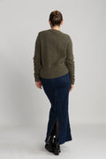 Sia Ras Ls Knit Cardigan - Kalamata