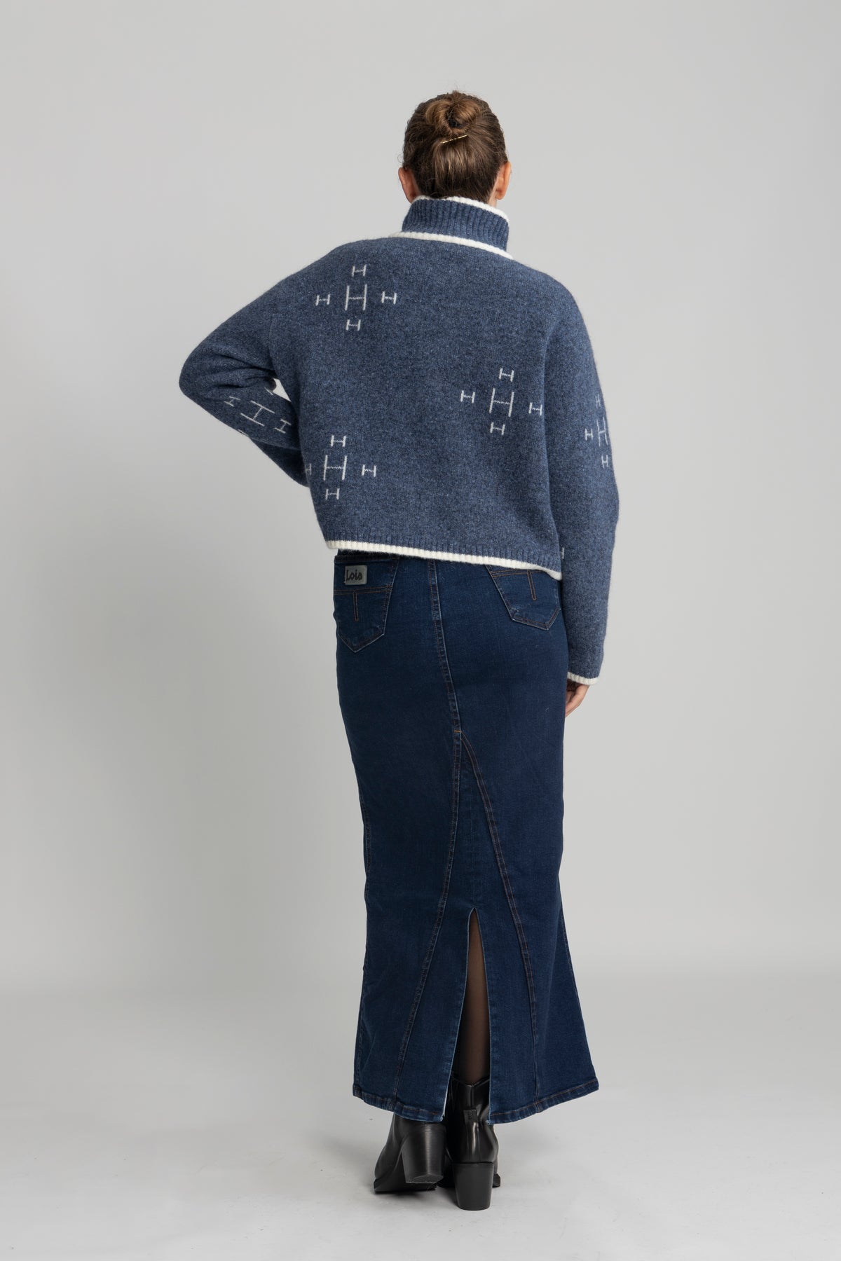 Iben Zip Jacket - Blue With White