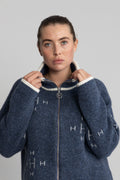 Iben Zip Jacket - Blue With White