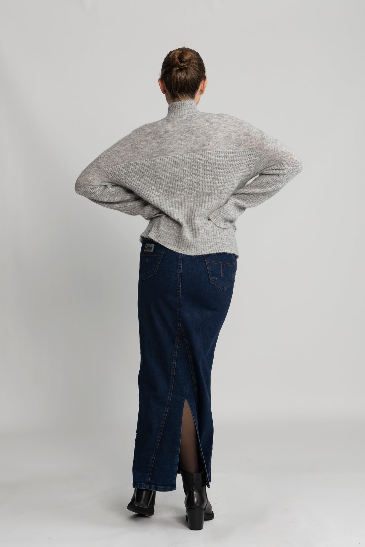 Lediona Hope Zip Cardigan - Light Grey Melange