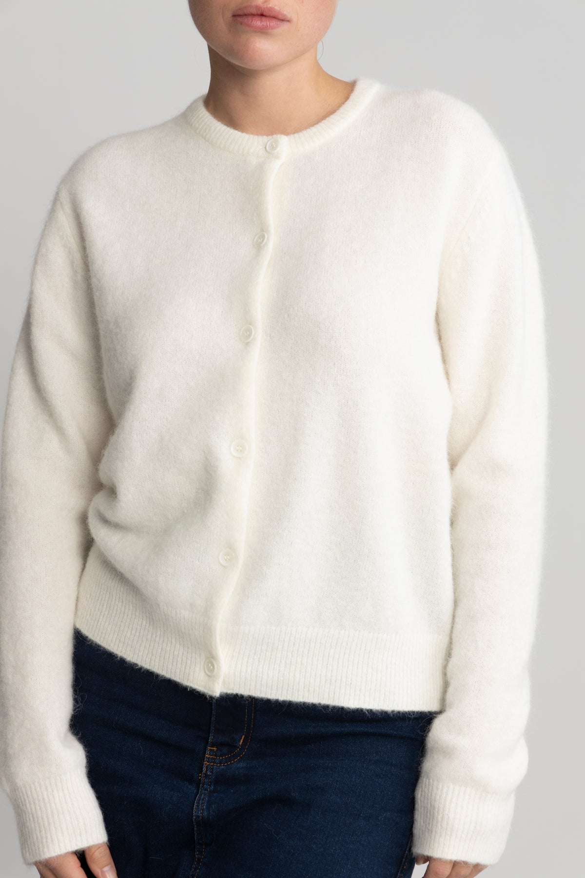Nor Short Cardigan - Clear Cream