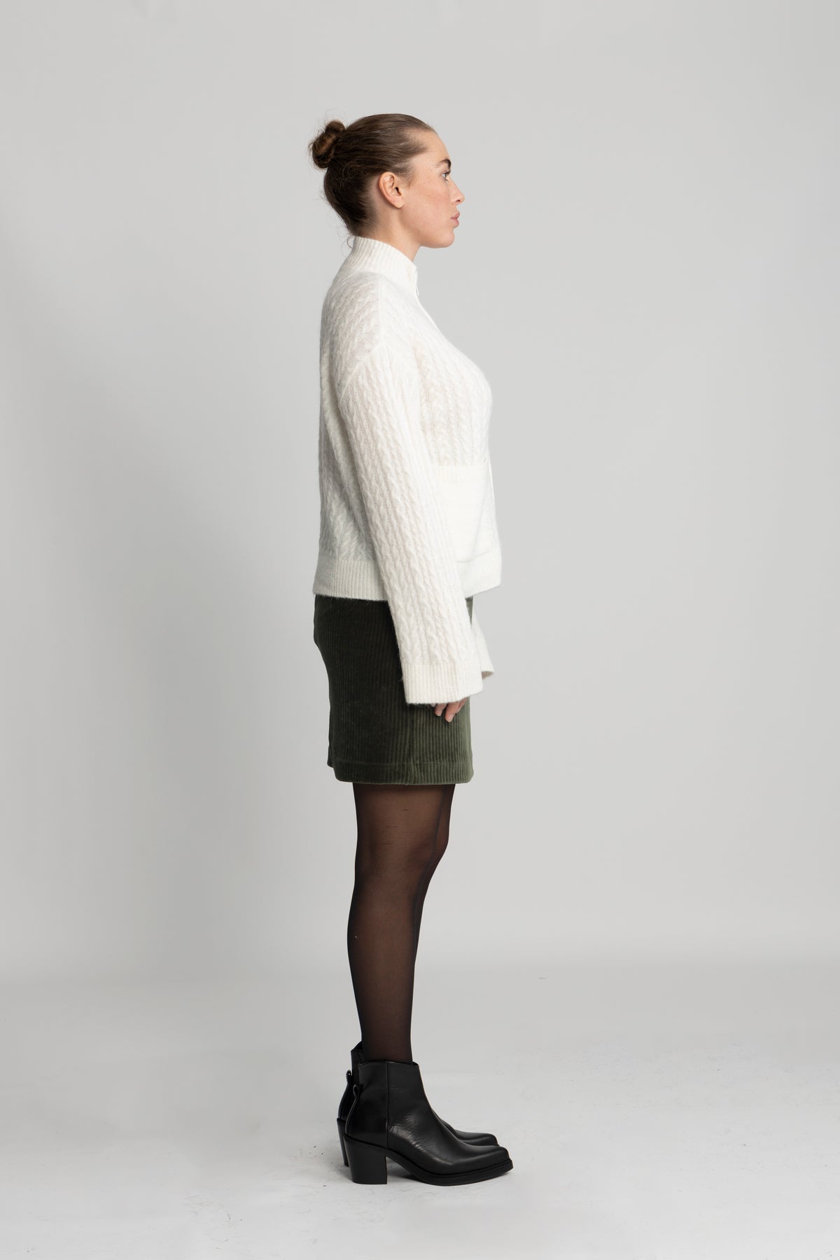 Blithe Hope Zip Cardigan - Egret