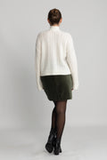 Blithe Hope Zip Cardigan - Egret
