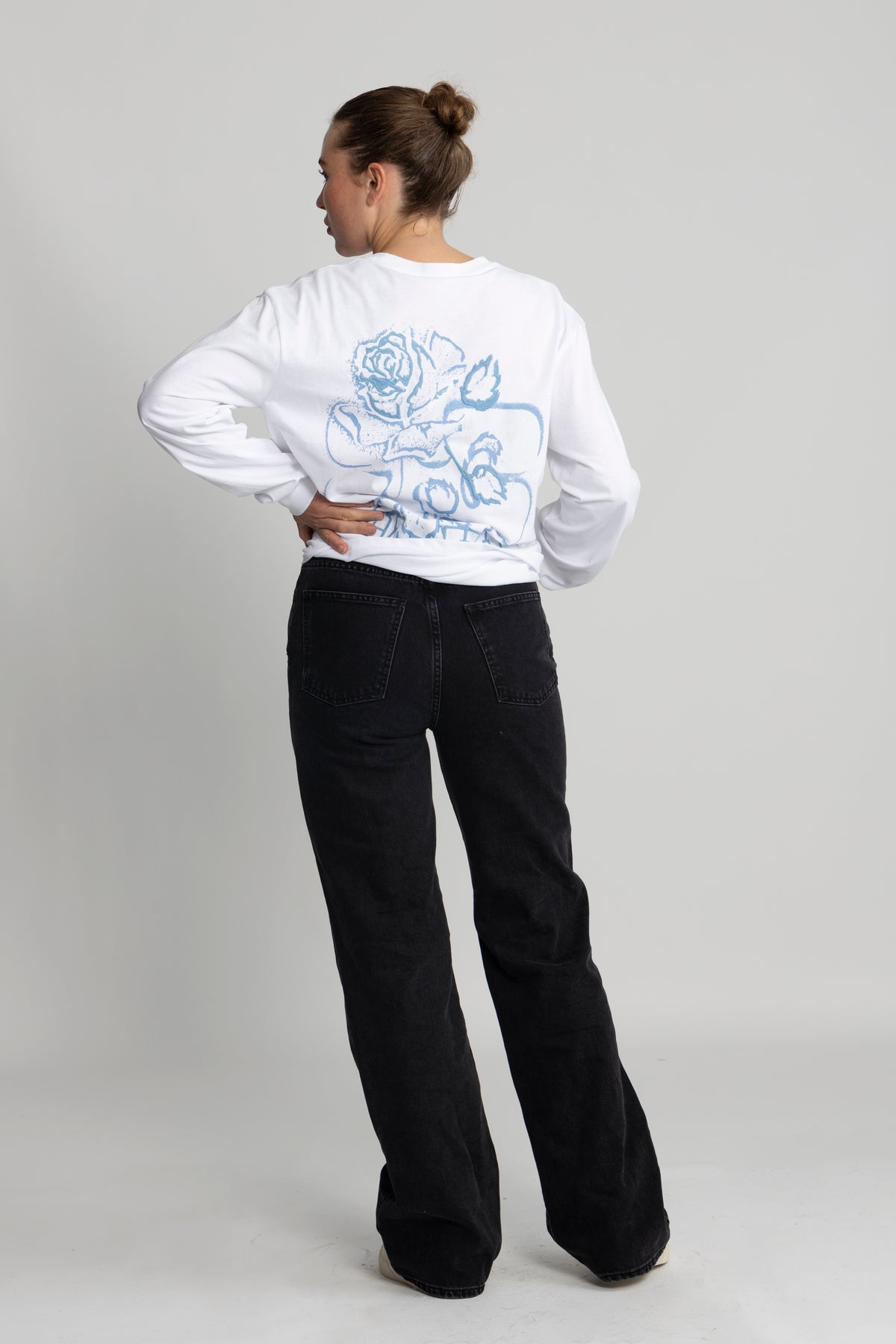 Future Heavy Jersey Rose Long Sleeve T-Shirt - Bright White