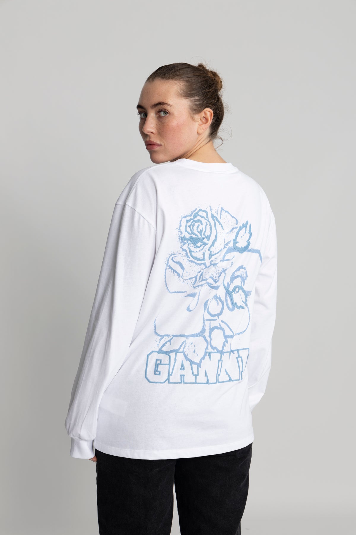 Future Heavy Jersey Rose Long Sleeve T-Shirt - Bright White