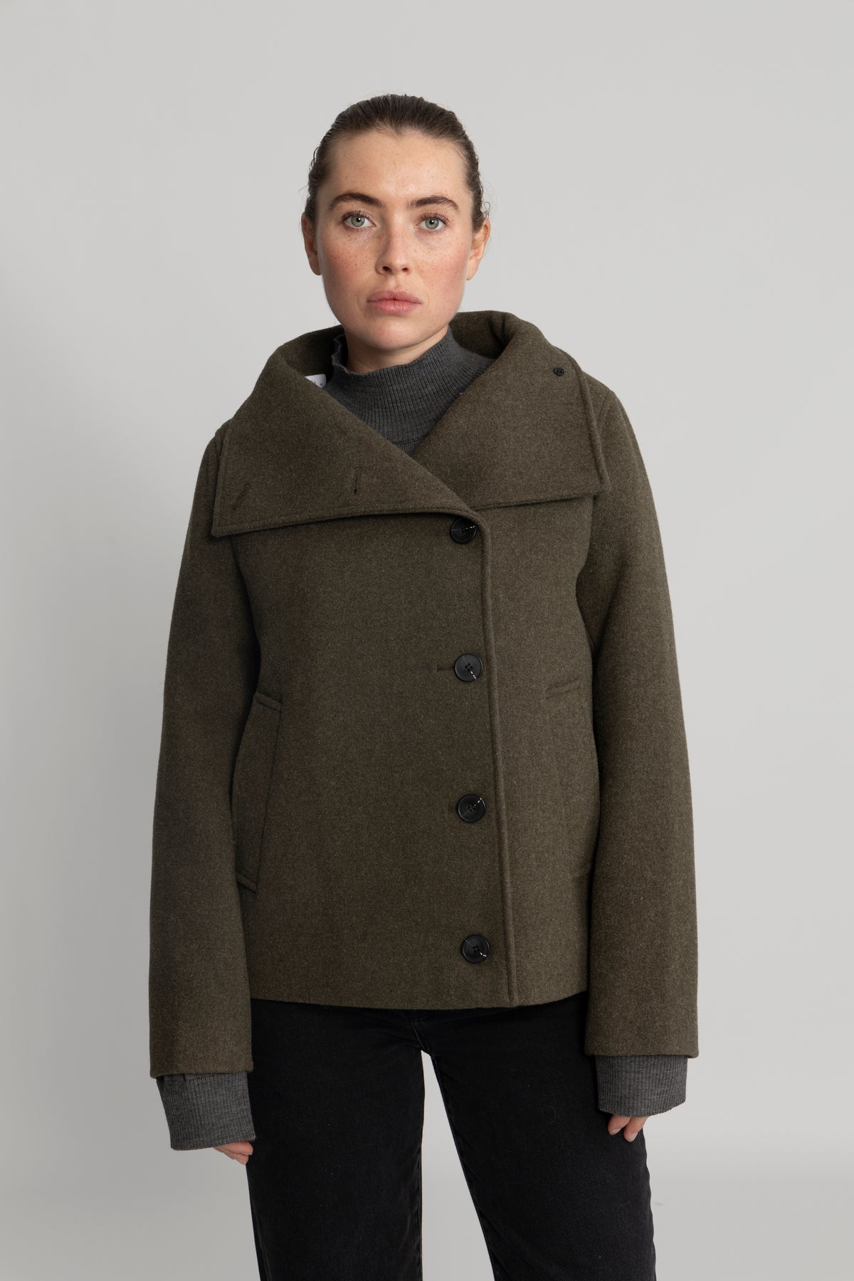 Zoe Wool Jacket - Kalamata  Melange