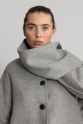 Pam Handmade Scarf Jacket - Light Grey Melange
