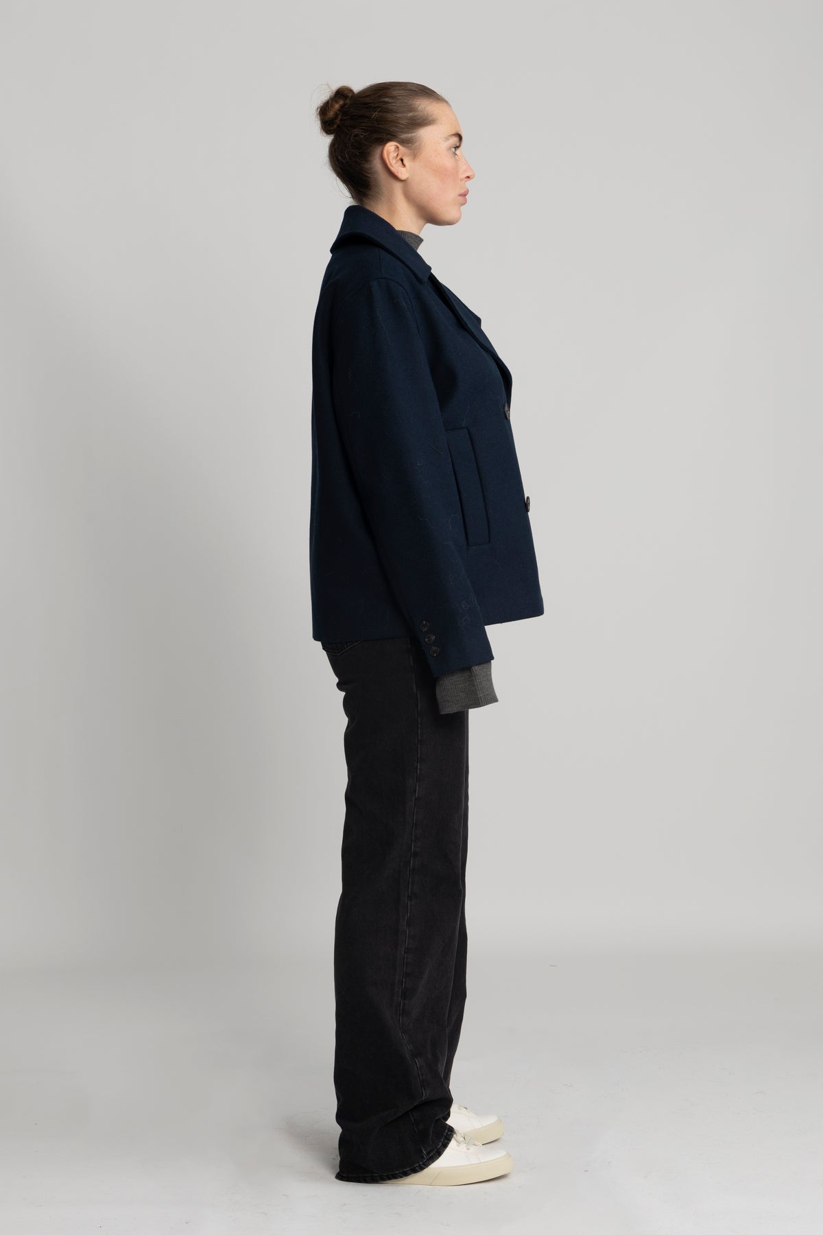 Alma Short Wool Jacket - Dark Sapphire