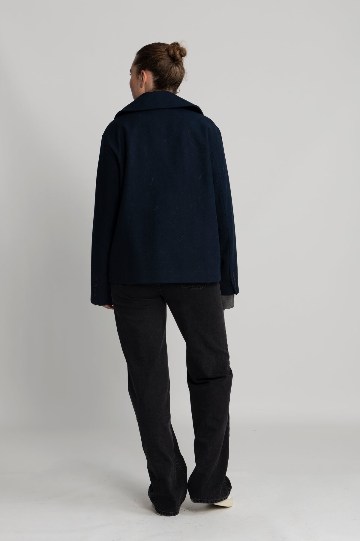 Alma Short Wool Jacket - Dark Sapphire