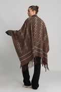 London Shawl - Brown With Beige