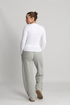 Wide Leg Pant - Grey Heather