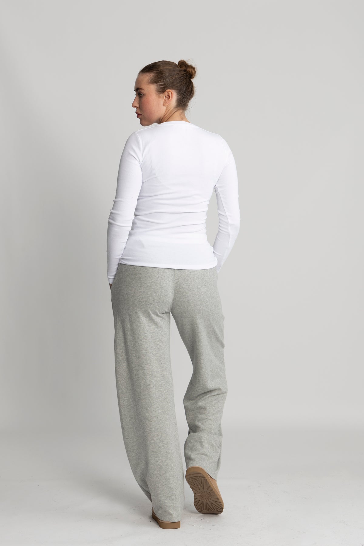 Wide Leg Pant - Grey Heather