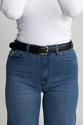 Ceinture Rose - Noir/Argent