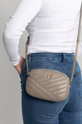 Kira Chevron Camera Bag - Gray Heron