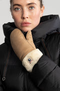 Shearling Mittens - Almond