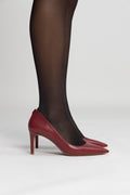 Alina Flex Leather Pump - Deep Red