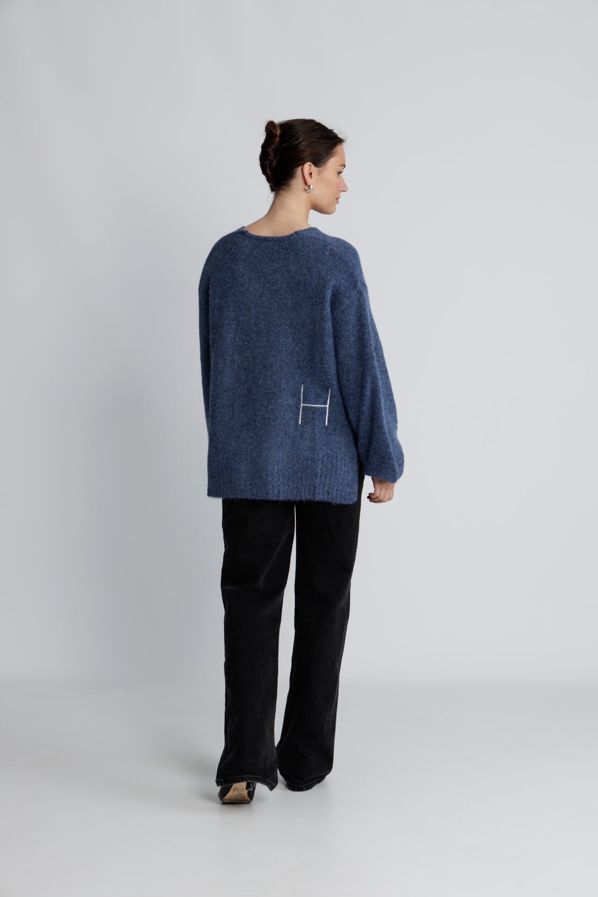 Sofie V-Neck Sweater - Blue