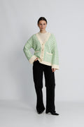 Yasliviana Ls Knit Cardigan - Bright Green Birch