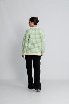 Yasliviana Ls Knit Cardigan - Bright Green Birch