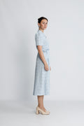 Peony Dress - Blå/Vit