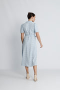 Peony Dress - Blå/Vit