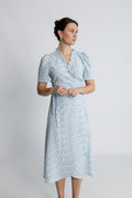 Peony Dress - Blå/Vit