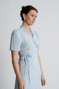 Peony Dress - Blå/Vit
