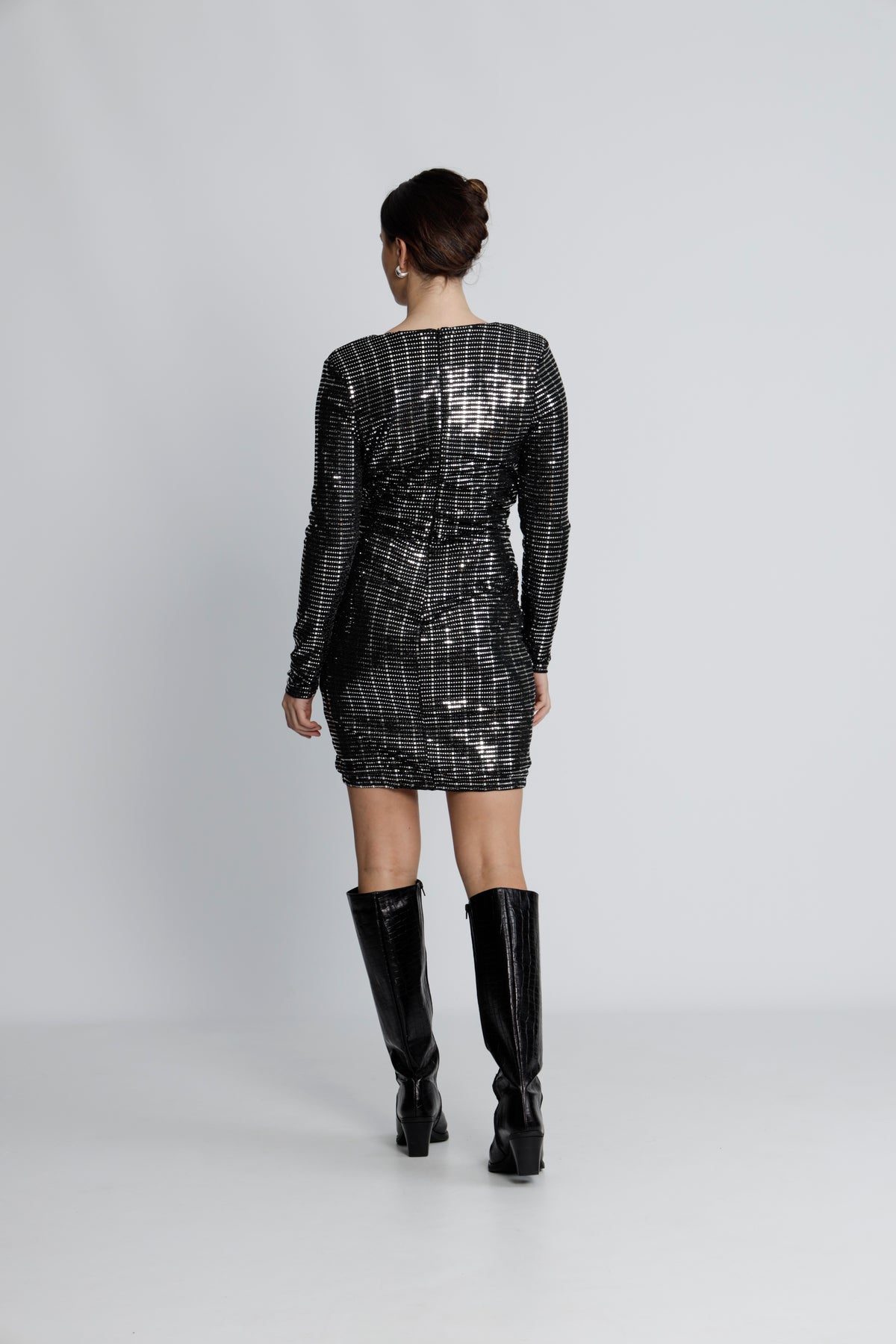 RAVN RAVN Olivia V-Neck Dress - Svart/Metallic