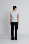 Organic Jersey Stripe Teasy Tee Fav - Cashmere Blue/Brilliant White