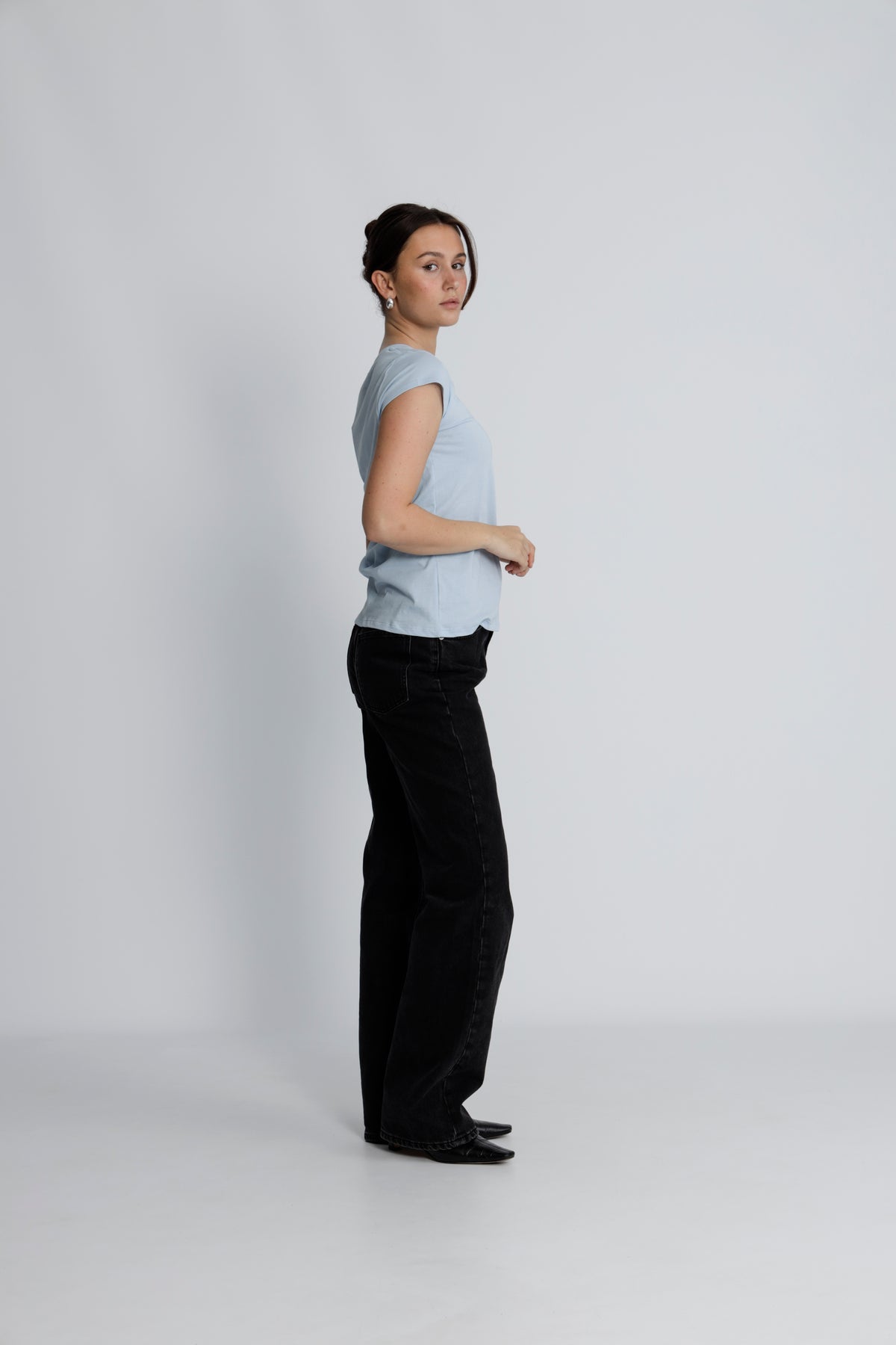 Organic Jersey Teasy Tee Fav - Cashmere Blue