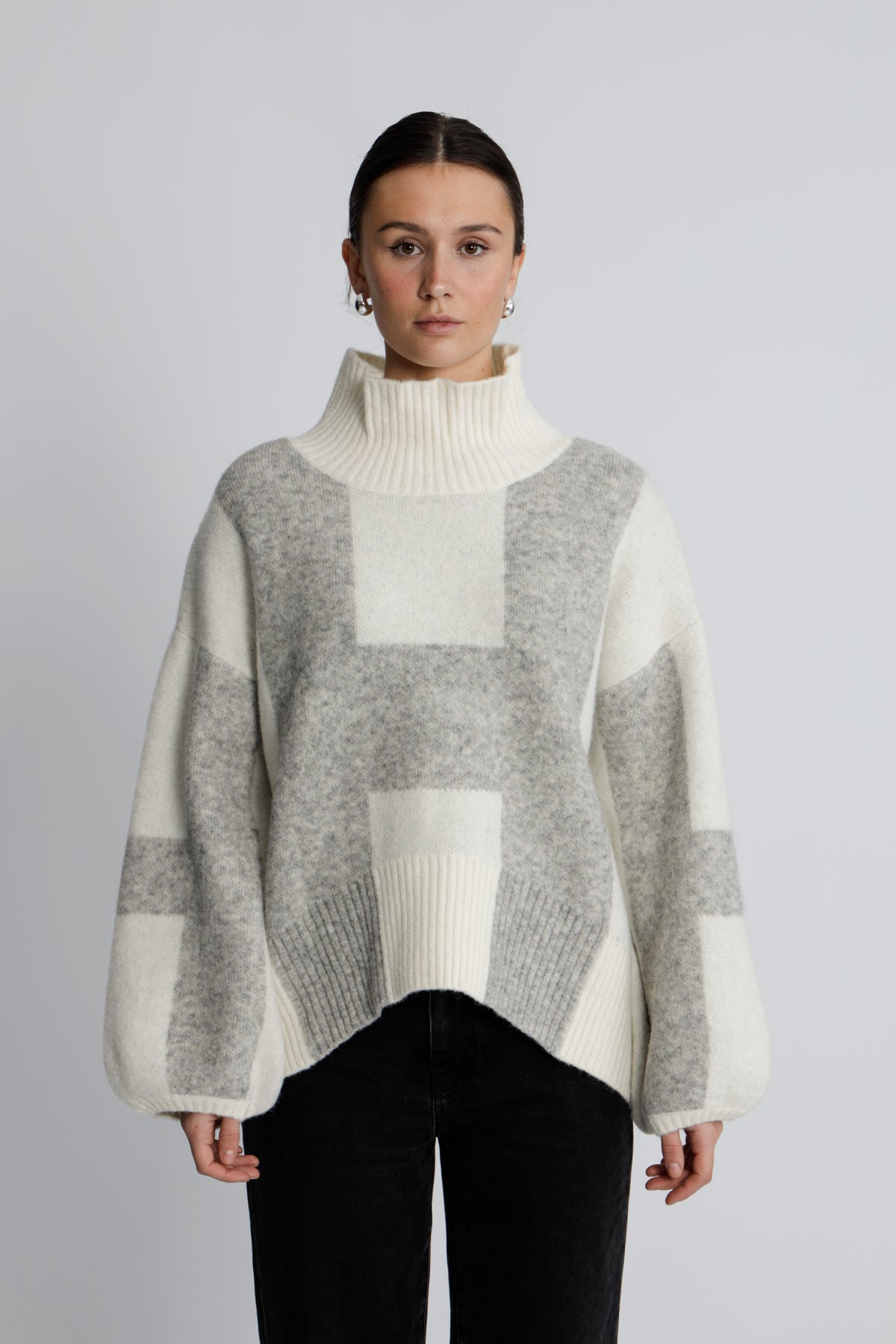 Isa Sweater - Offwhite With Grey