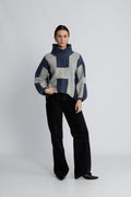Isa Sweater - Blue With Grey Melange