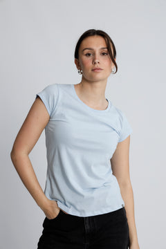 Organic Jersey Teasy Tee Fav - Cashmere Blue