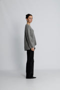 Sofie V-Neck Sweater - Grey Melange