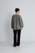 Sofie V-Neck Sweater - Grey Melange