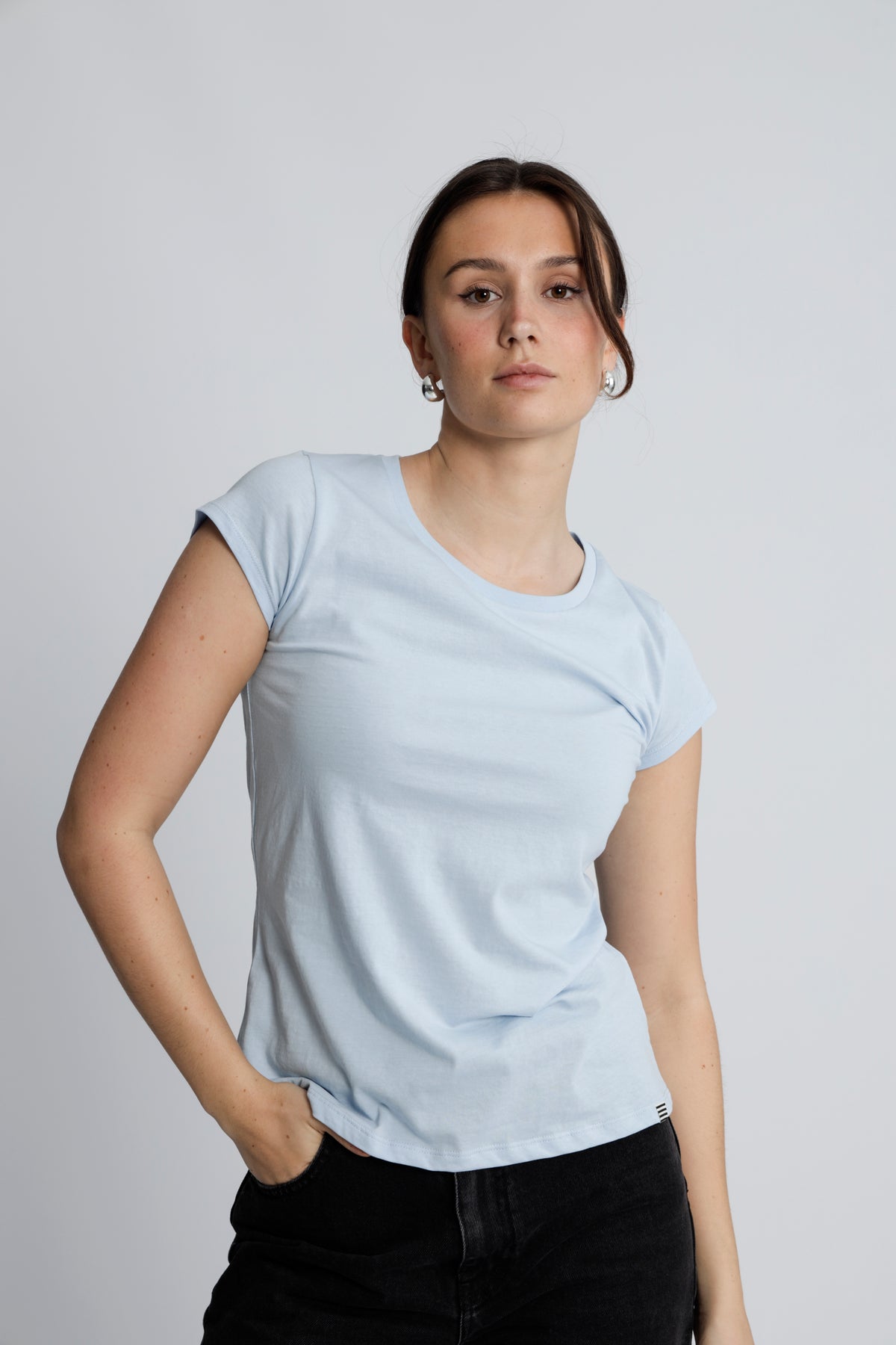 Organic Jersey Teasy Tee Fav - Cashmere Blue