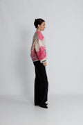 Milana Ls Mohair Knit Dream - Multi Striped Pink