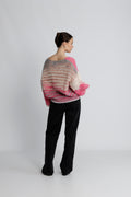 Milana Ls Mohair Knit Dream - Multi Striped Pink