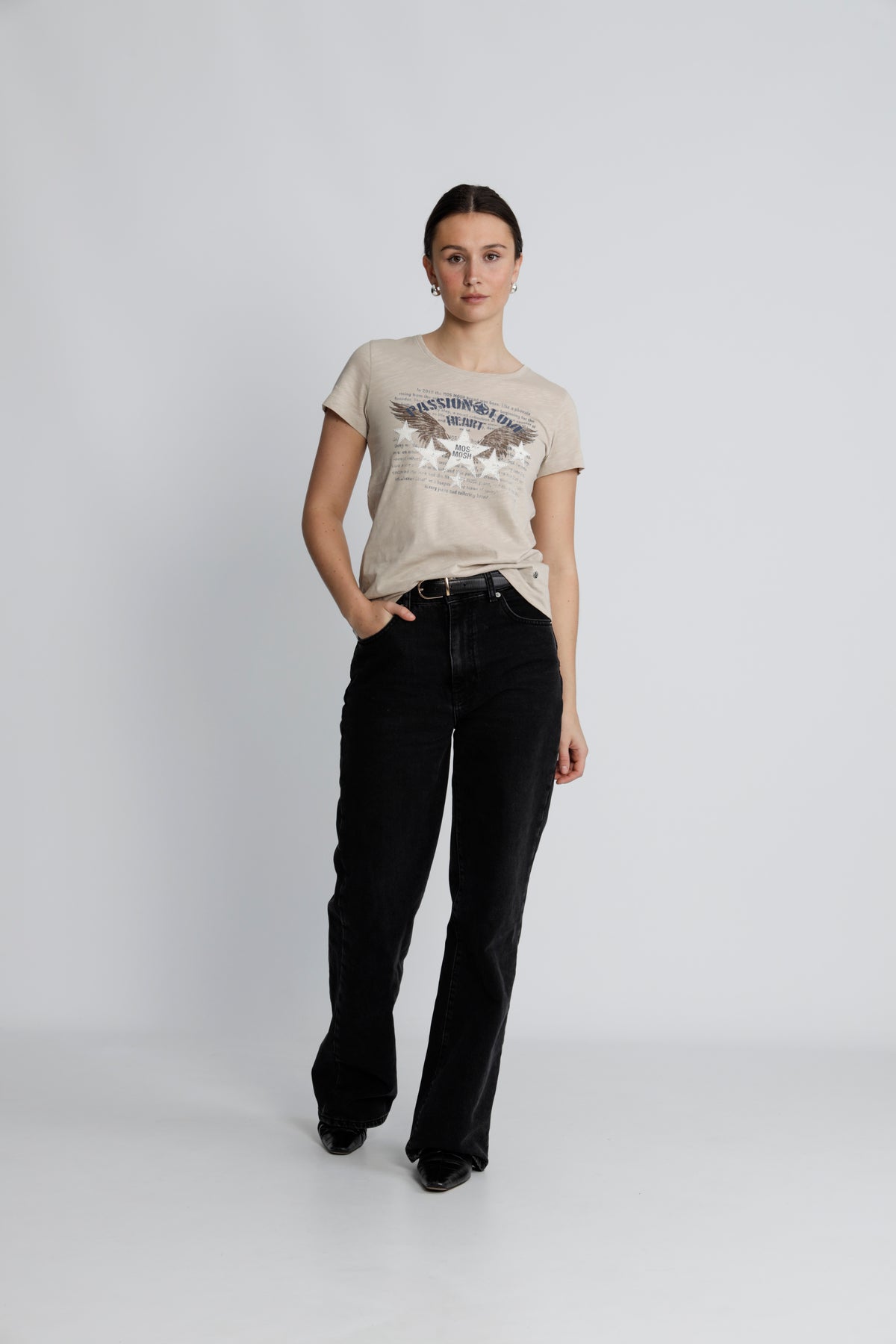 Zibby O-Ss Tee - Feather Gray