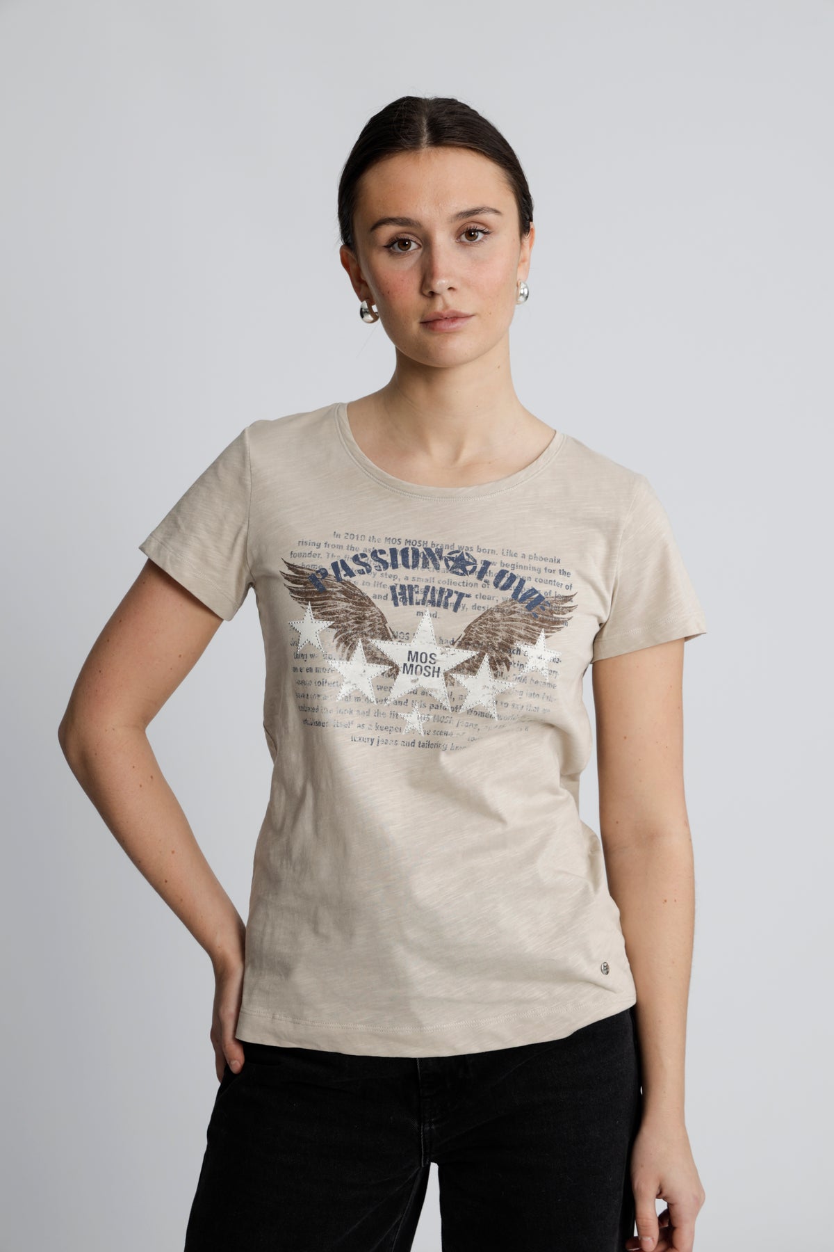 Zibby O-Ss Tee - Feather Gray