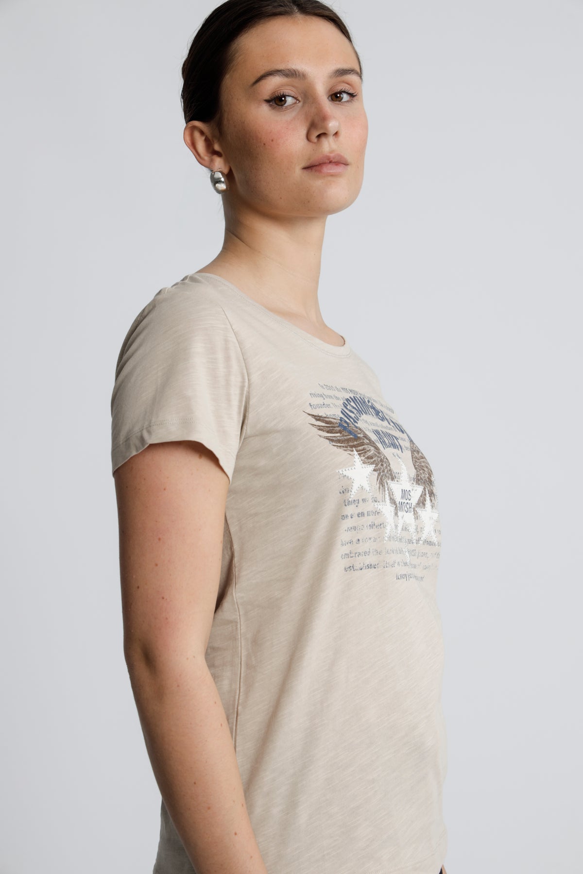 Zibby O-Ss Tee - Feather Gray
