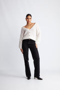 Cornelia LS Cardigan - Vit